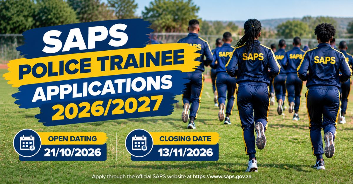 SAPS Police Trainee Applications 2026/2027: Apply Online